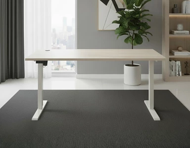 Singer Electric Height Adjustable Table - White